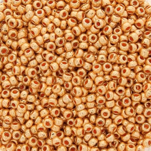 Preciosa Seed Beads 11/0 2 mm - Terra Metallic - Light Gold x20g