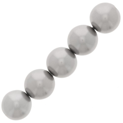 12mm Pearly beads - Grey x15