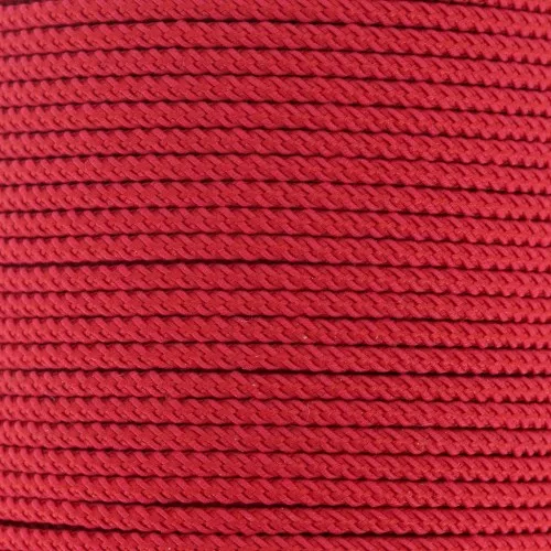 2mm braided polyester cord - Dark red x1m