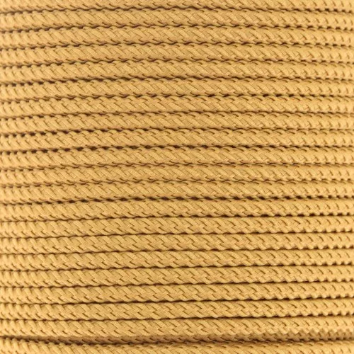 2mm braided polyester cord - Mustard x1m