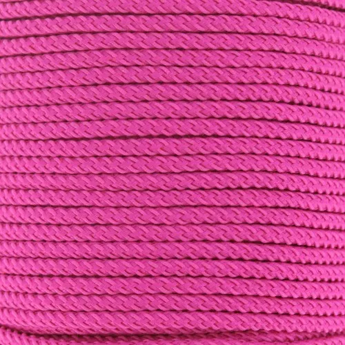 2mm braided polyester cord - Fuchsia x1m