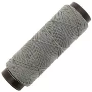 0.6mm Flat waxed polyester thread - Slam Cord for micro macramé - Grey x100m