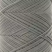 0.6mm Flat waxed polyester thread - Slam Cord for micro macramé - Grey x100m