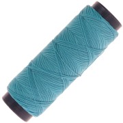 0.6mm Flat waxed polyester thread - Slam Cord for micro macramé - Turquoise x100m|raw }}