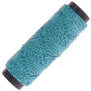 0.6mm Flat waxed polyester thread - Slam Cord for micro macramé - Turquoise x100m