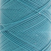 0.6mm Flat waxed polyester thread - Slam Cord for micro macramé - Turquoise x100m
