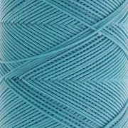 0.6mm Flat waxed polyester thread - Slam Cord for micro macramé - Turquoise x100m