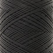 0.6mm Flat waxed polyester thread - Slam Cord for micro macramé - Black x100m