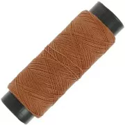 0.6mm Flat waxed polyester thread - Slam Cord for micro macramé - Mocca x100m