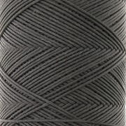 0.6mm Flat waxed polyester thread - Slam Cord for micro macramé - Dark Grey x100m