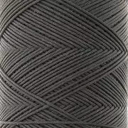 0.6mm Flat waxed polyester thread - Slam Cord for micro macramé - Dark Grey x100m
