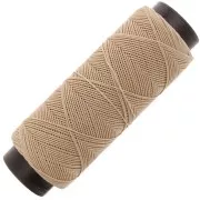 0.6mm Flat waxed polyester thread - Slam Cord for micro macramé - Sable x100m