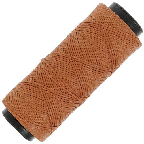 1mm polyester waxed thread spool for micro macramé - Mocca x100m