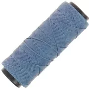 Denim - Fil plat en polyester ciré - Slam Cord pour micro macramé 1 mm - Bleu jean x100m Fil plat en polyester ciré - Slam Cord pour micro macramé 1 mm - Bleu jean x100m