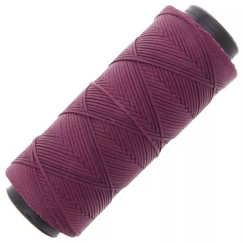 1mm polyester waxed thread spool for micro macramé - Magenta x100m