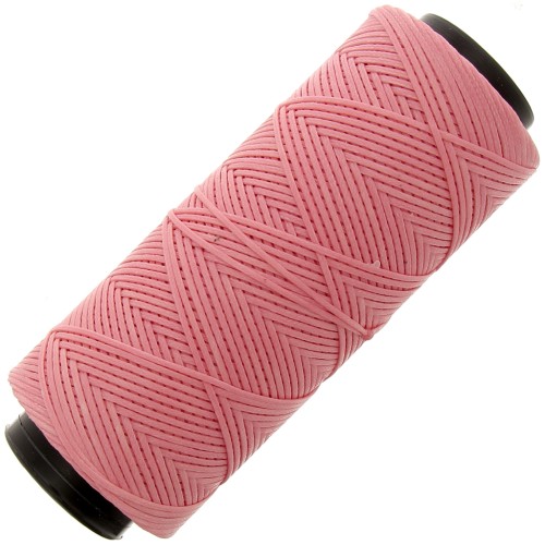 1mm polyester waxed thread spool for micro macramé - Pink x100m
