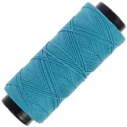 Turquoise - Fil plat en polyester ciré - Slam Cord pour micro macramé 1mm - Turquoise x100m Fil plat en polyester ciré - Slam Cord pour micro macramé 1mm - Turquoise x100m