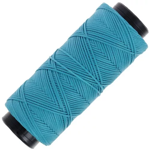 1mm polyester waxed thread spool for micro macramé - Turquoise x100m