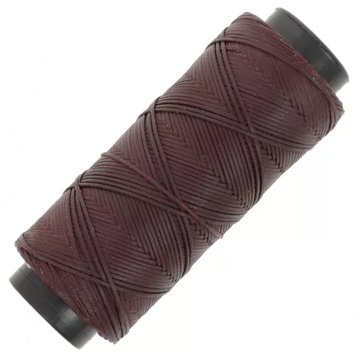 1mm polyester waxed thread spool for micro macramé - Aubergine x100m