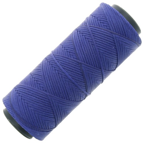 1mm polyester waxed thread spool for micro macramé - Royal Blue x100m