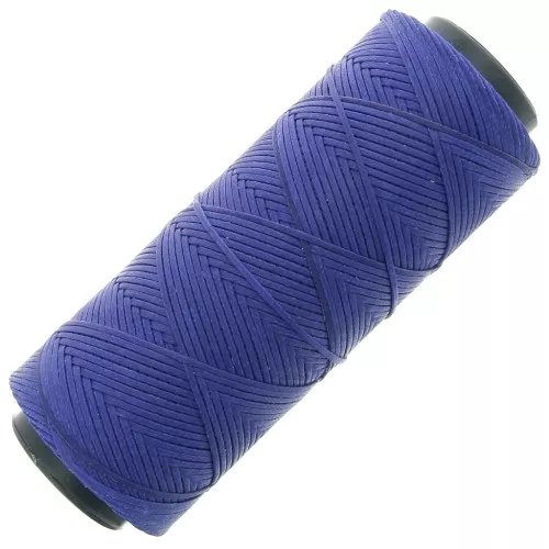 1mm polyester waxed thread spool for micro macramé - Royal Blue x100m