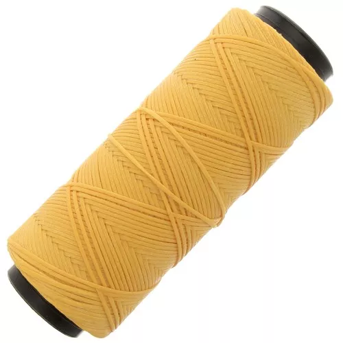 1mm polyester waxed thread spool for micro macramé - Yellow x100m