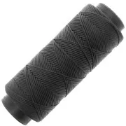 1mm polyester waxed thread spool for micro macramé - Black x100m