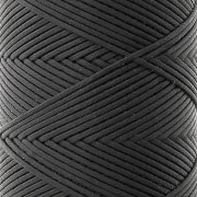 1mm polyester waxed thread spool for micro macramé - Black x100m