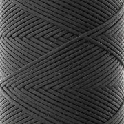 1mm polyester waxed thread spool for micro macramé - Black x100m