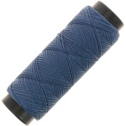0.6mm Flat waxed polyester thread - Slam Cord for micro macramé - Denim x100m