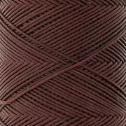 0.6mm Flat waxed polyester thread - Slam Cord for micro macramé - Cocoa x100m