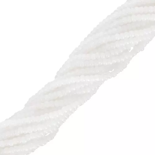 Preciosa 11/0 Charlotte cut seed beads - White Opal x20g