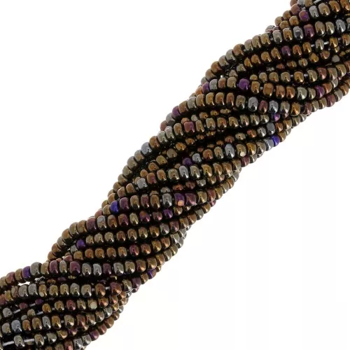 Preciosa 11/0 Charlotte cut seed beads - Brown iris x20g