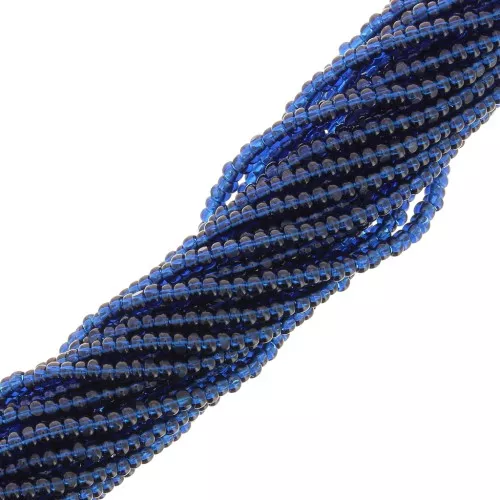 Preciosa 11/0 Charlotte cut seed beads - Dark Aquamarine x20g
