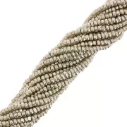 Preciosa 11/0 Charlotte cut seed beads - Dark Grey Metallic x20g