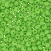 Preciosa 13/0 Charlotte cut seed beads - Opaque Green x10g