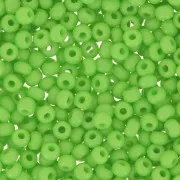 Preciosa 13/0 Charlotte cut seed beads - Opaque Green x10g