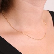 1.4mm cable mesh choker - Gold filled x41cm