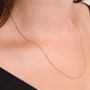 1.2mm Curb mesh necklace - Gold filled x46cm