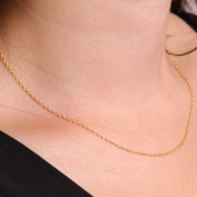 1.3mm Rope Mesh choker - Gold filled x41cm