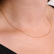 1.4mm Fancy mesh choker - Gold filled x41cm