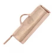 10mm Miyuki seed beads & Delica weaving end tube - Rose Gold Tone x1