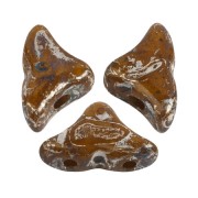 6x10mm Glass beads Hélios® by Puca® - Opaque Beige New Picasso x10g|raw }}