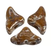 6x10mm Glass beads Hélios® by Puca® - Opaque Beige New Picasso x10g