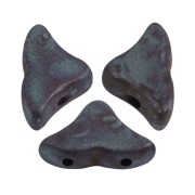 6x10mm Glass beads Hélios® by Puca® - Jet Nebula Mat x10g|raw }}