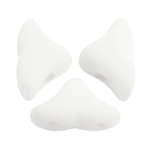 6x10mm Glass beads Hélios® by Puca® - Opaque White Mat x10g