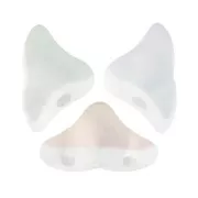 6x10mm Glass beads Hélios® by Puca® - Crystal Mat AB x10g