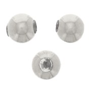 3mm 925 Sterling Silver stopper beads with a 0.8mm hole x5