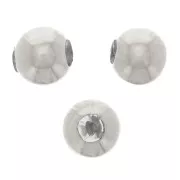 3mm 925 Sterling Silver stopper beads with a 0.8mm hole x5