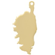 20x9mm 925 Sterling Silver Corsica Pendant - Gold Tone x1|raw }}
